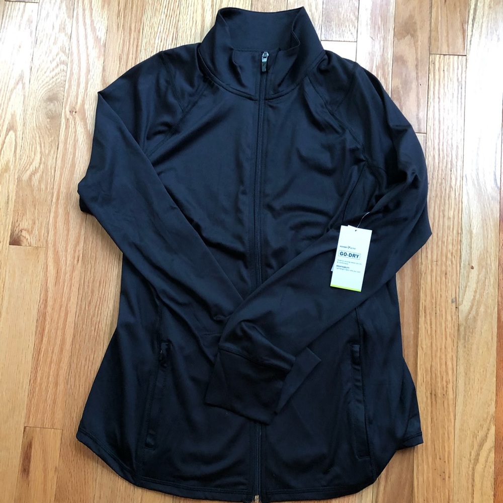 Old Navy Go Dry Full Zip Compression Jacket Black